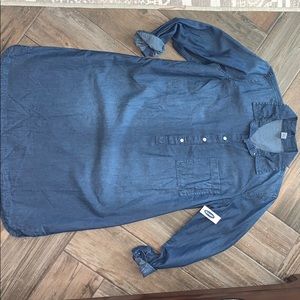 Chambray shirt dress